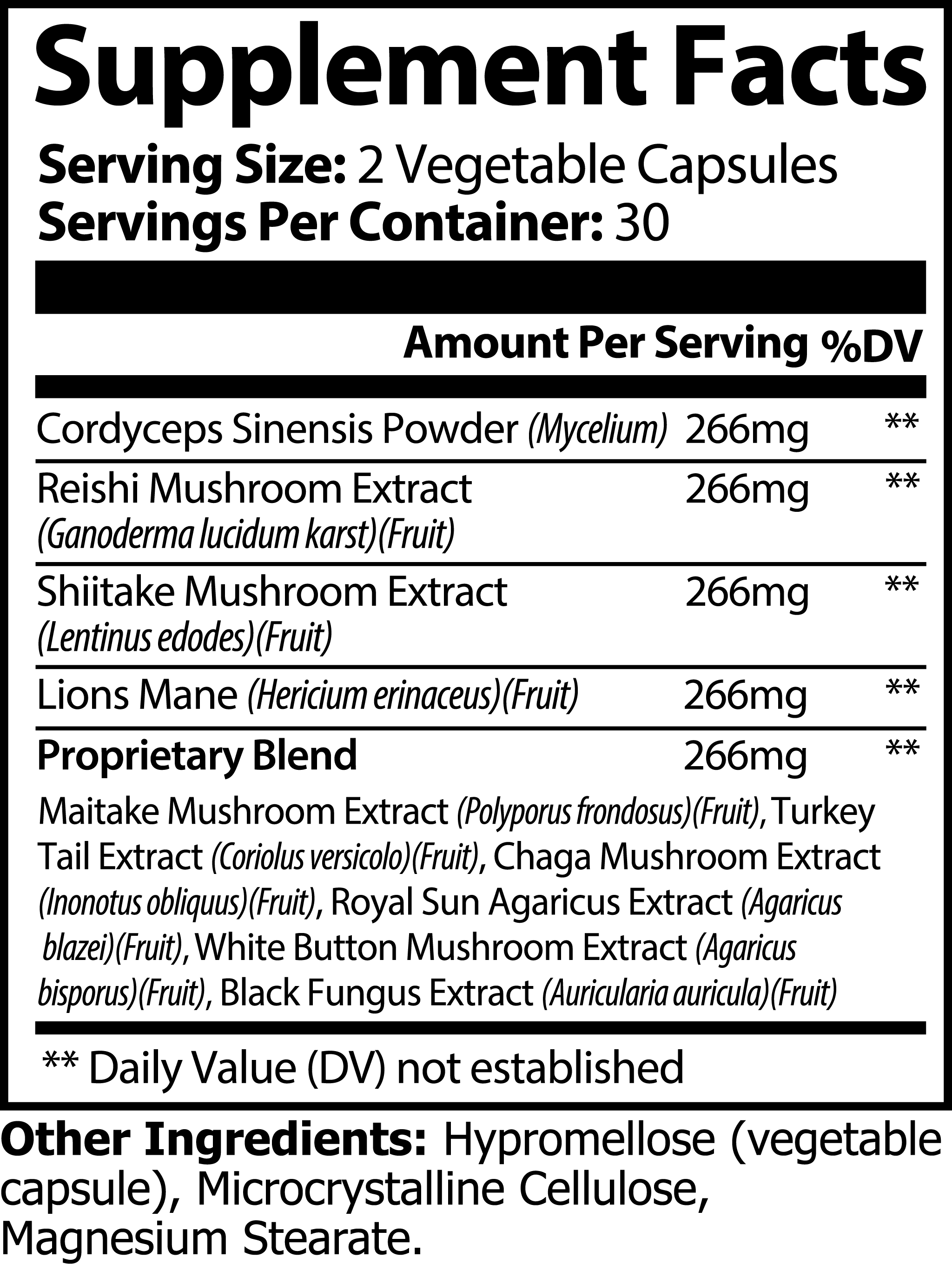 FOCUS & ENERGY Capsules MUSHROOM 10X